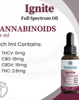 Ignite | Full Spectrum CBD + CBDV + THCV Oil