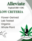 Alleviate | CBD + CBG Topical