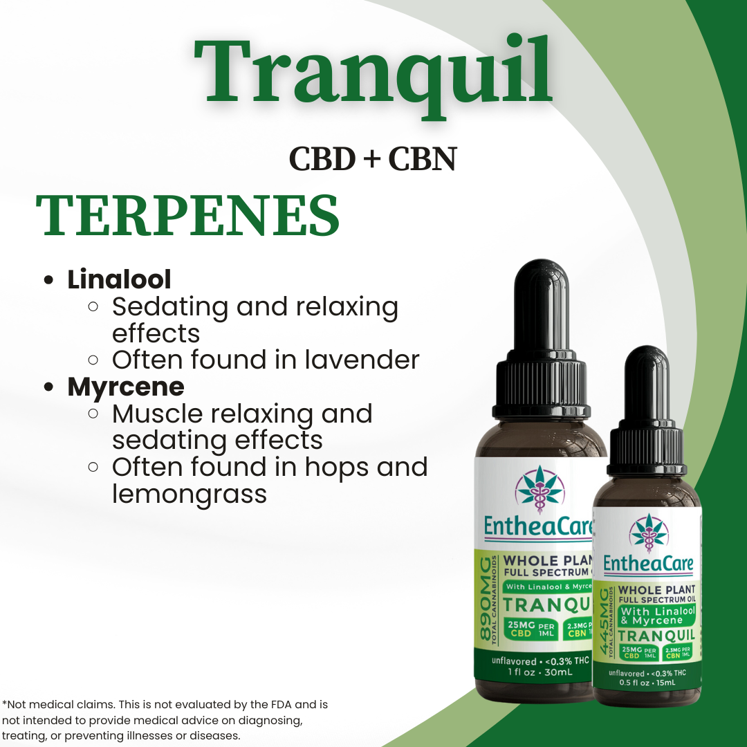 Tranquil | Whole Plant Full Spectrum CBD + CBN Oil
