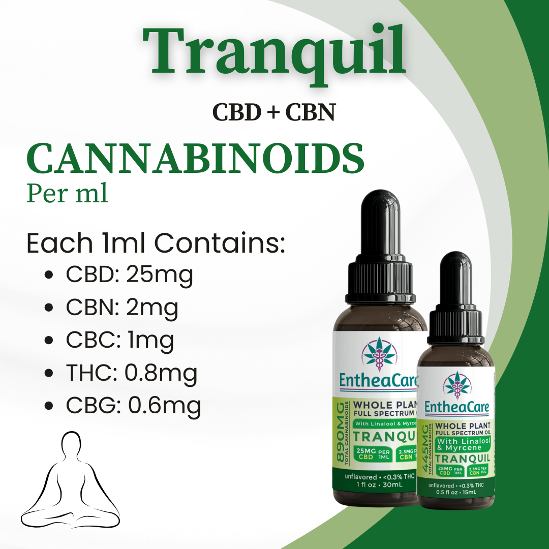 Tranquil | Whole Plant Full Spectrum CBD + CBN Oil