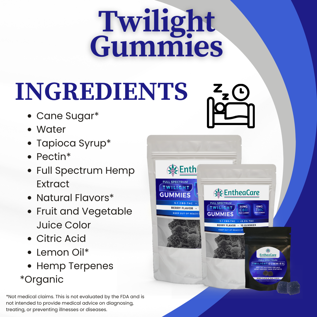 Twilight Gummies | THC + CBD Gummies for Sleep
