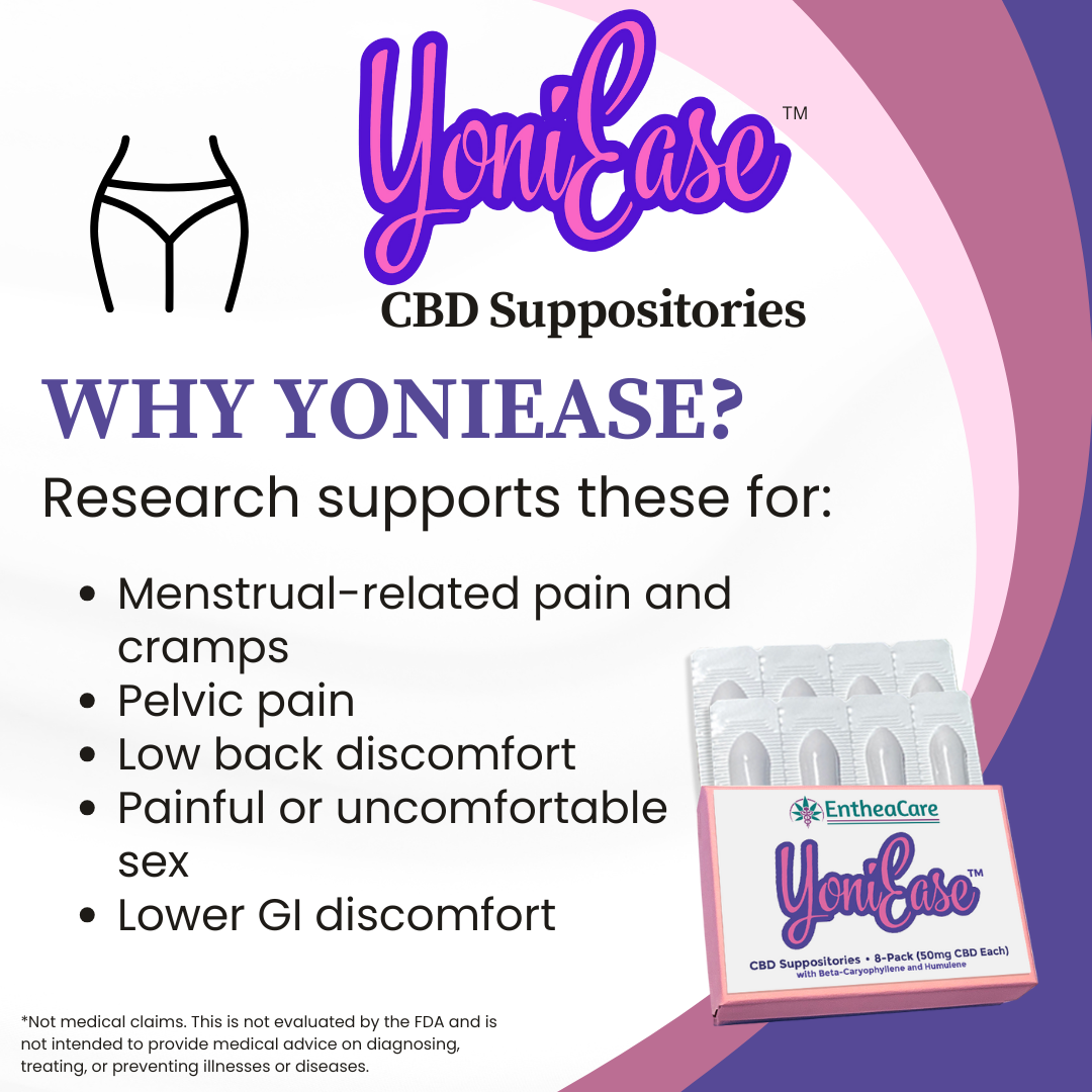 YoniEase | Whole Plant Full Spectrum CBD Suppositories