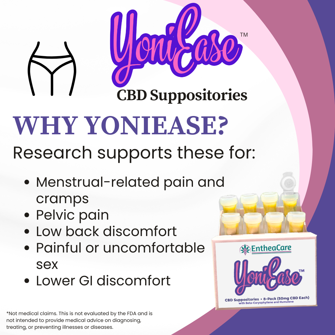 YoniEase | Whole Plant Full Spectrum CBD Suppositories