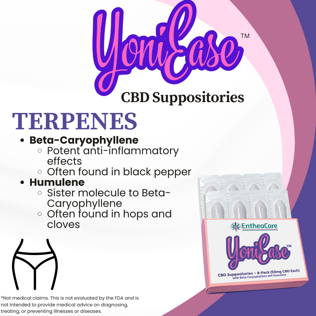 YoniEase | Whole Plant Full Spectrum CBD Suppositories