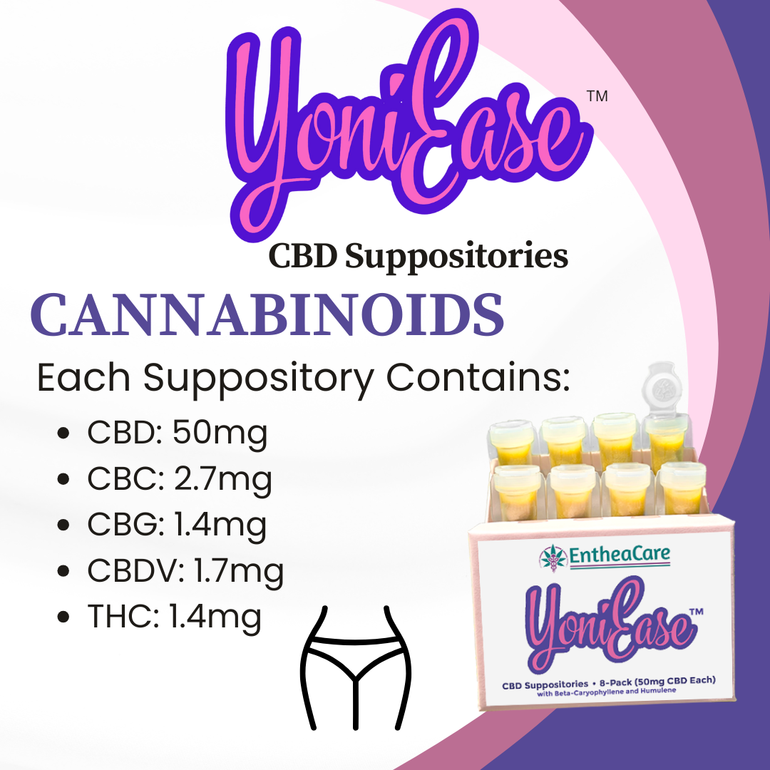 YoniEase | Whole Plant Full Spectrum CBD Suppositories