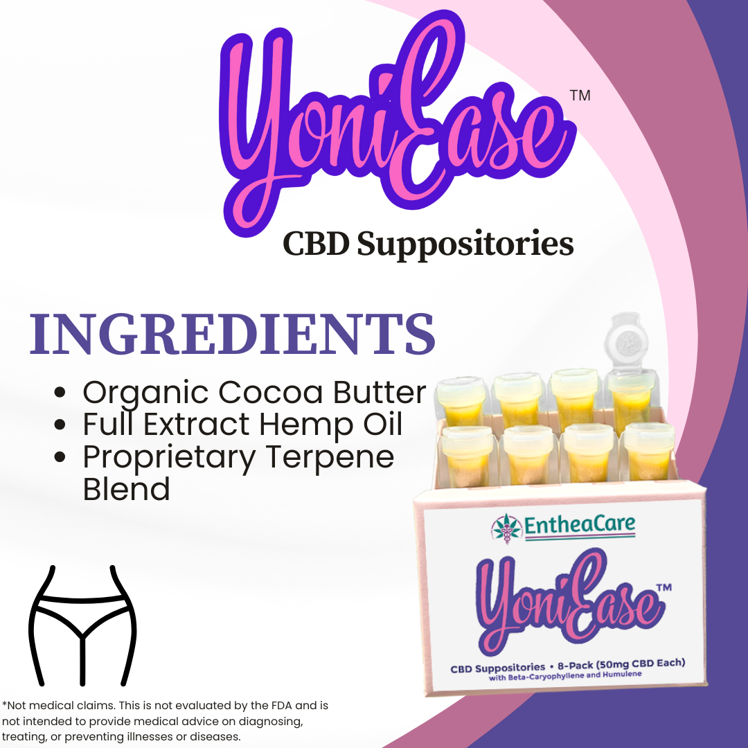 YoniEase | Whole Plant Full Spectrum CBD Suppositories